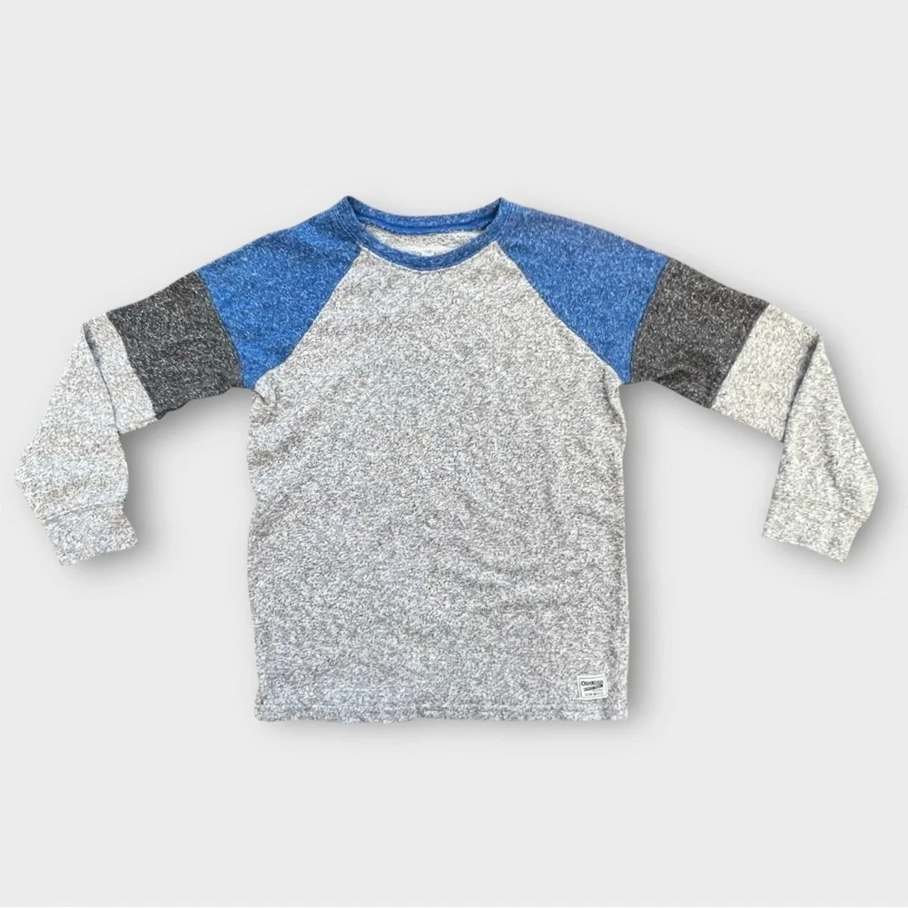 OshKosh B'gosh Blue and Gray Super Soft Long Sleeve Tee